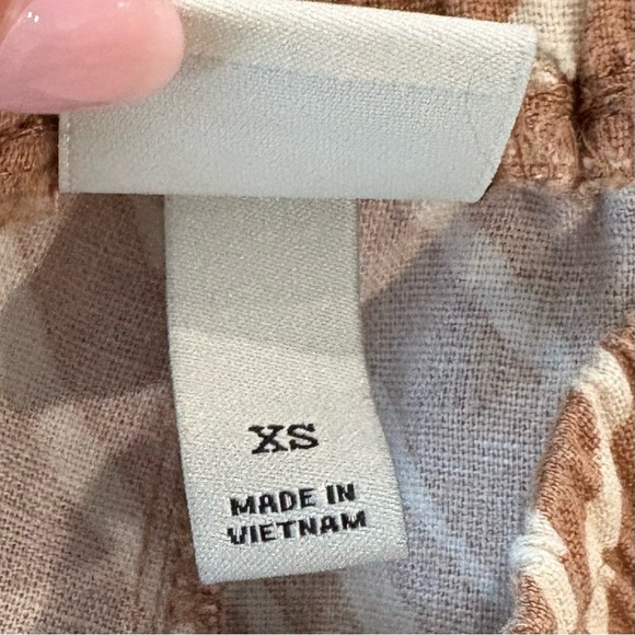 A New Day Tan Zebra Print Wide Legged Linen Blend Pants Women Size XS Pockets - Picture 11 of 14